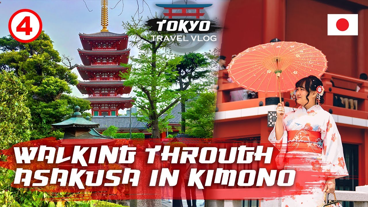 Kimono in Asakusa, Senso-ji Temple, Nakamise Street, Ekimise & Sumida Views | 🇯🇵 Tokyo Travel Vlog 4