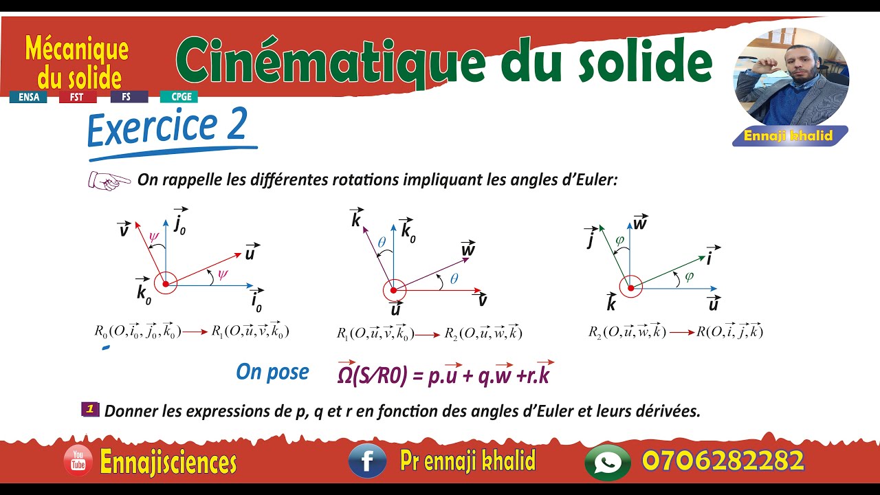 Cinématique du solide les angles d’Euler Exercice 2
