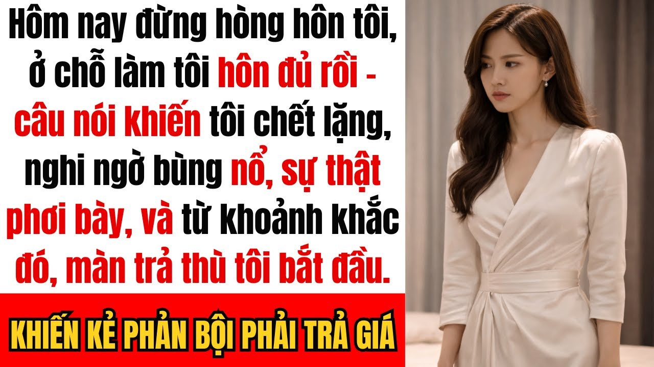 Hôm nay đừng hòng hôn tôi, ở chỗ làm tôi hôn đủ rồi – vợ tôi nói vậy… và màn trả thù của tôi bắt đầu
