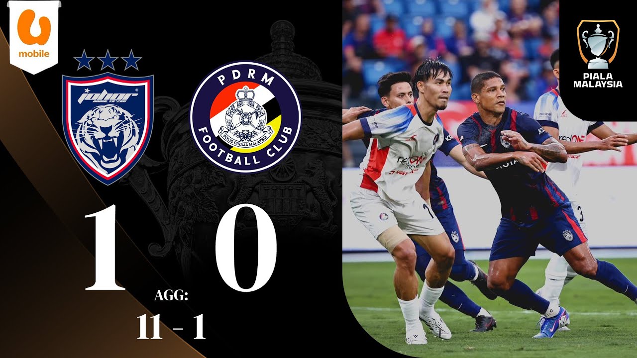 Sorotan: Johor Darul Ta'zim 1-0 PDRM FC | R16-2 | Piala Malaysia 2025-26