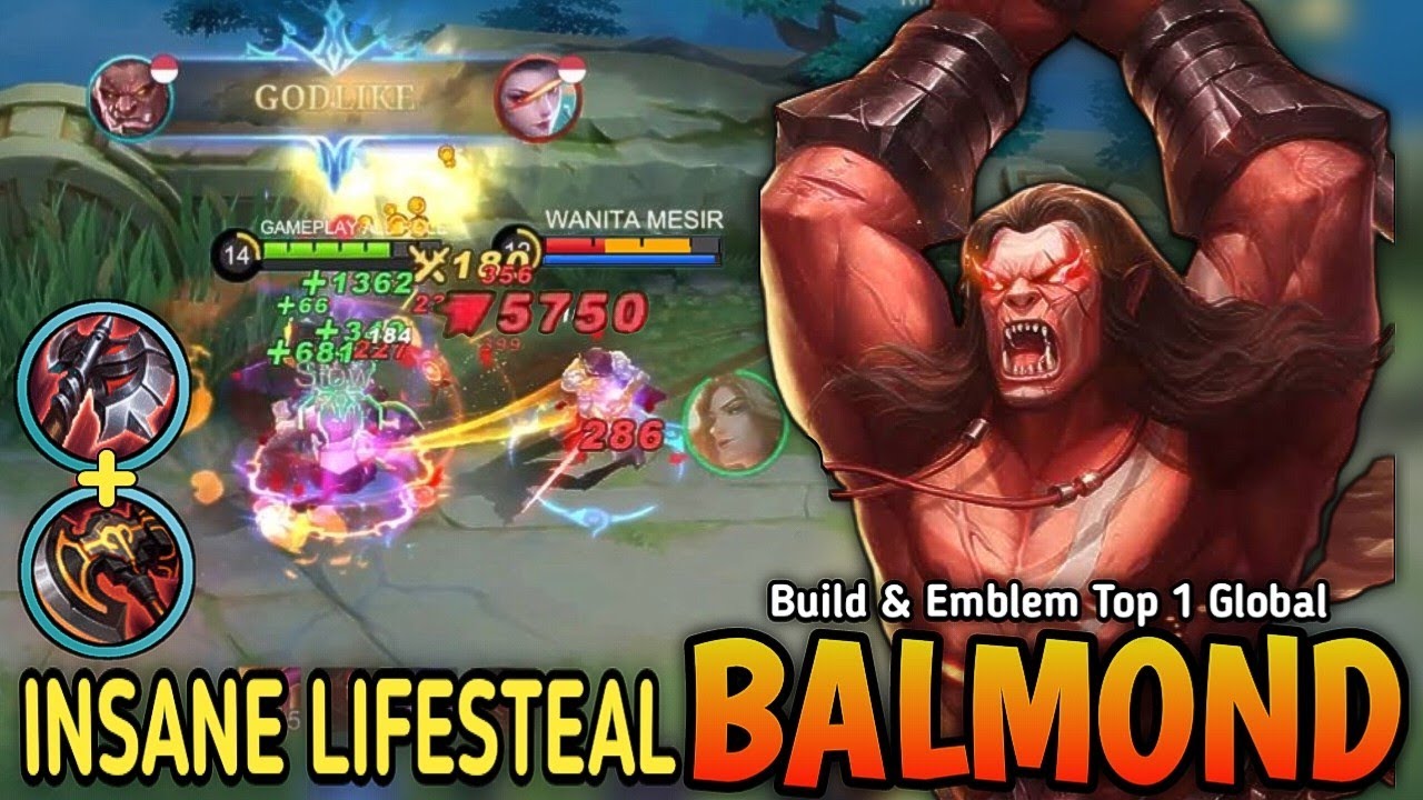 100% INSANE LIFESTEAL!! Balmond Best One Shot Lifesteal Build & Emblem - Build Top 1 Global Balmond