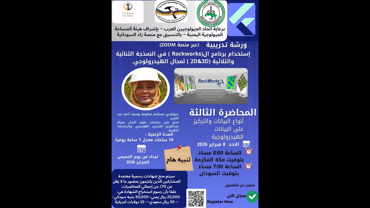 المحاضرة الثالثة 🔥 أنواع البيانات والتركيز على البيانات الهيدرولوجية في RockWorks 17..