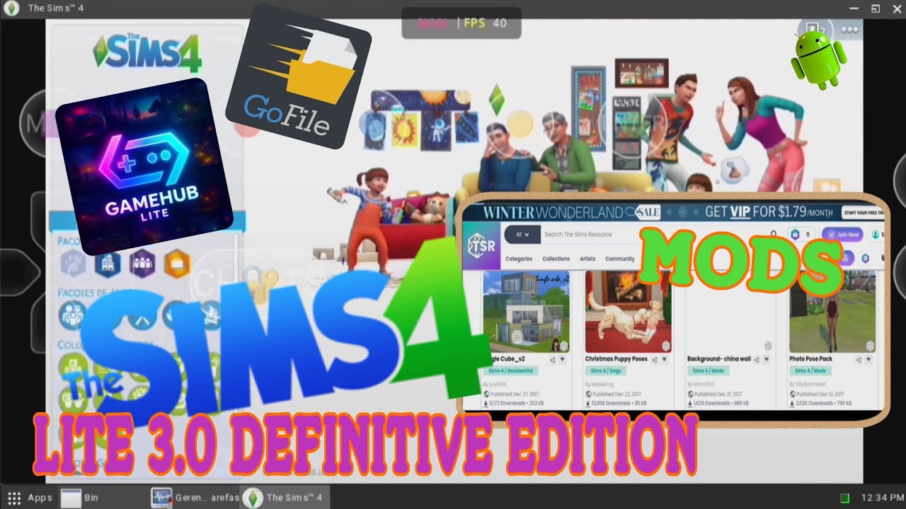 THE SIMS 4 LITE 3.0 DEFINITIVE EDITI0N e Mods no Android | GameHub Lite