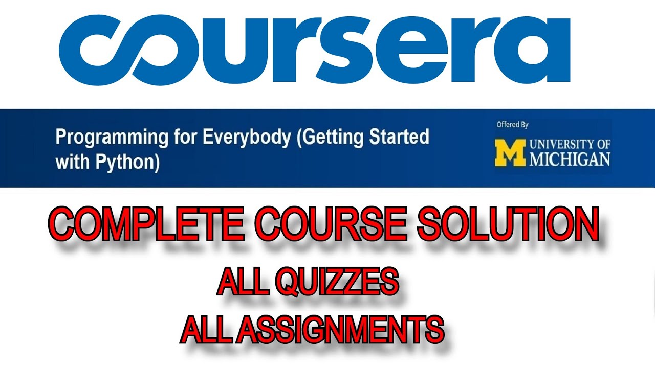 Coursera Python for Everybody EP-14 | Complete Course Solution | Shoeb Solves