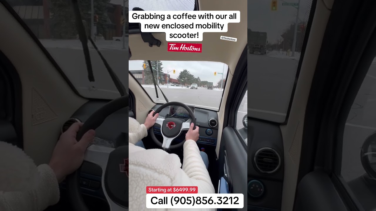 Enclosed mobility scooter test drive! Call 905.856.3212