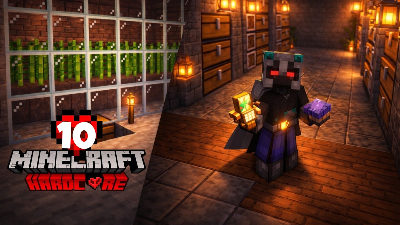 ماين كرافت هاردكور : شوقر كين فارم و ديزاين المخزن | Minecraft Hardcore