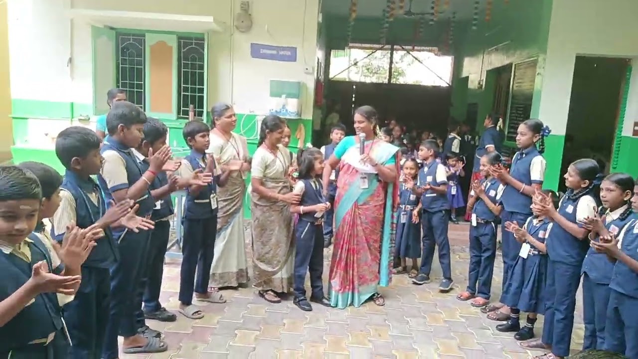Encouraging My students for their active performance in 40th annual day