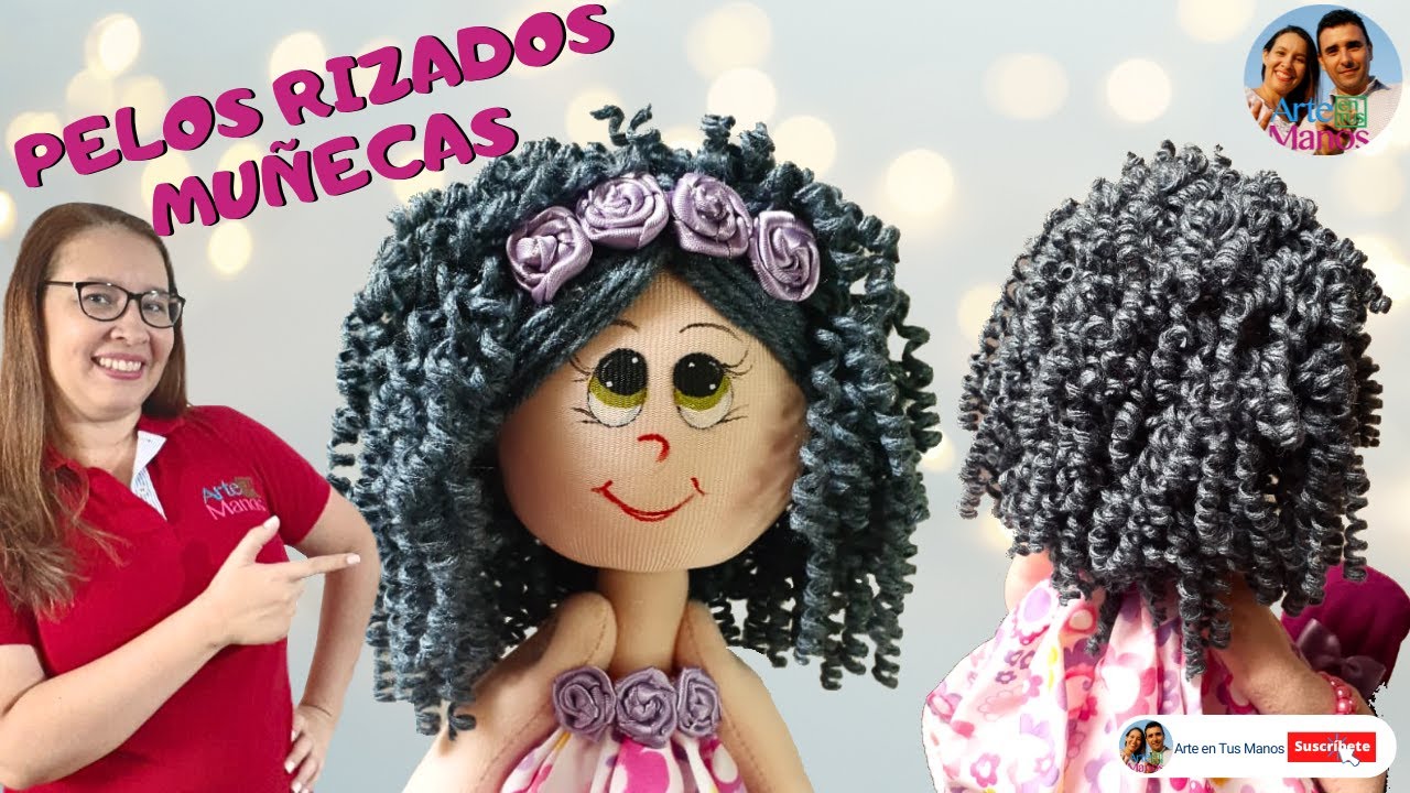 🔴Mira Cómo Hice el PELO RIZADO PARA MIS MUÑECAS, CLIP Arte en Tus Manos