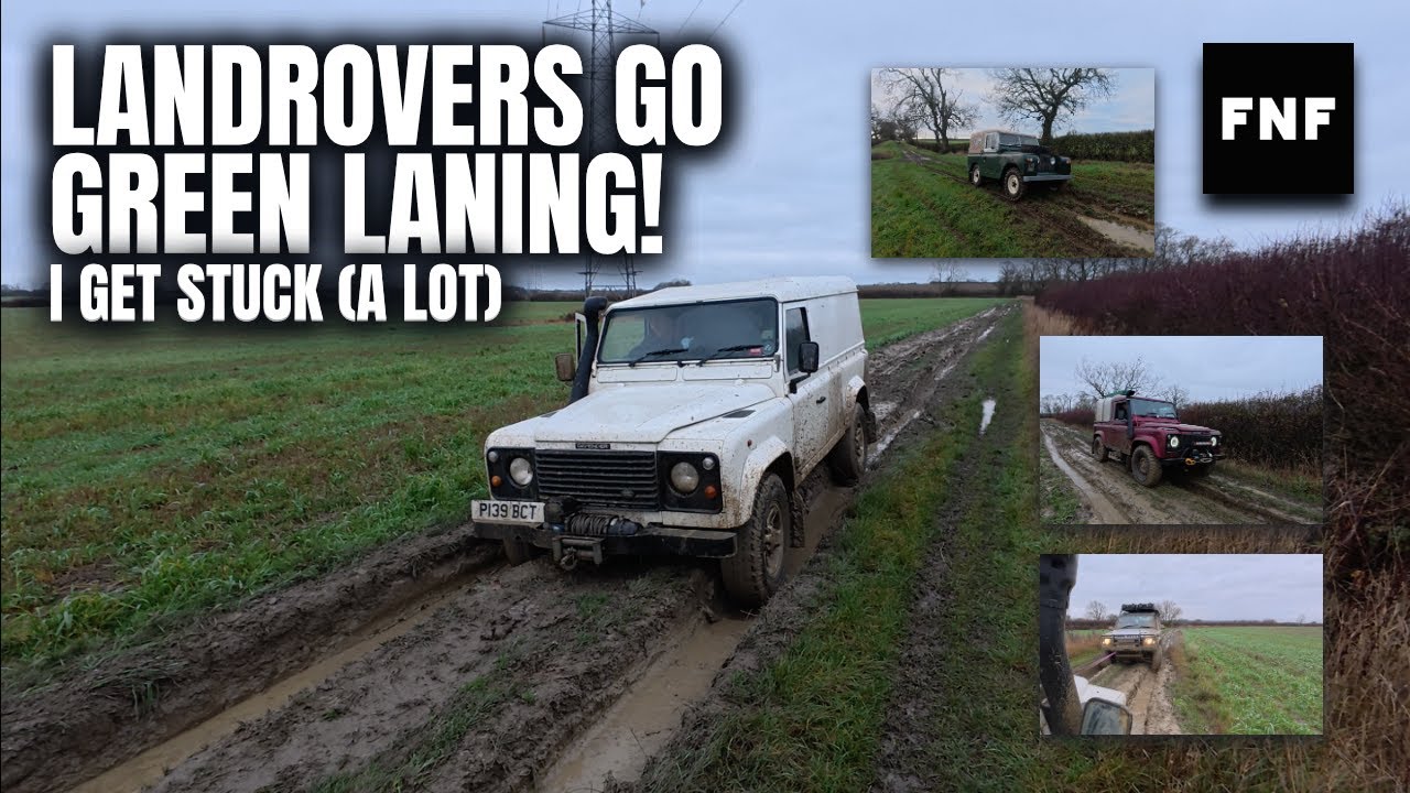 Green Laning Landrovers in Winter! I Get Stuck (A LOT)