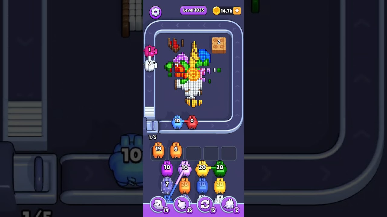 Pixel Flow Level 1035 Solution No Commentary 