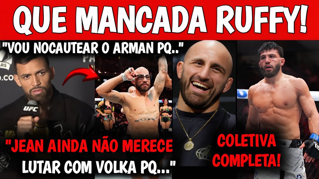 🚨Ruffy FAZ PREVIS&Atilde;O BIZARR4 SOBRE FUTURO de Jean Silva e SOBRE LUTA com Tsarukyan| COLETIVA UFC 331