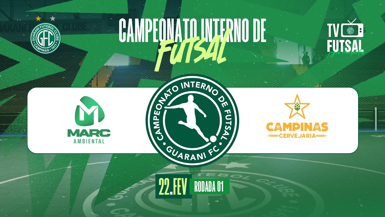 MARC AMBIENTAL  X  CERVEJARIA CAMPINAS - 1ª RODADA - CAMPEONATO GUARANI FC FUTSAL 2026 - 1º SEMESTRE