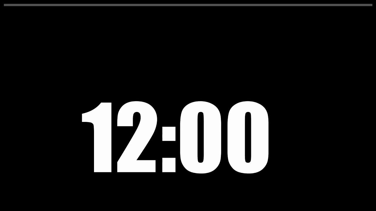 12 Minute Classroom Timer | Black Screen, Low Distraction