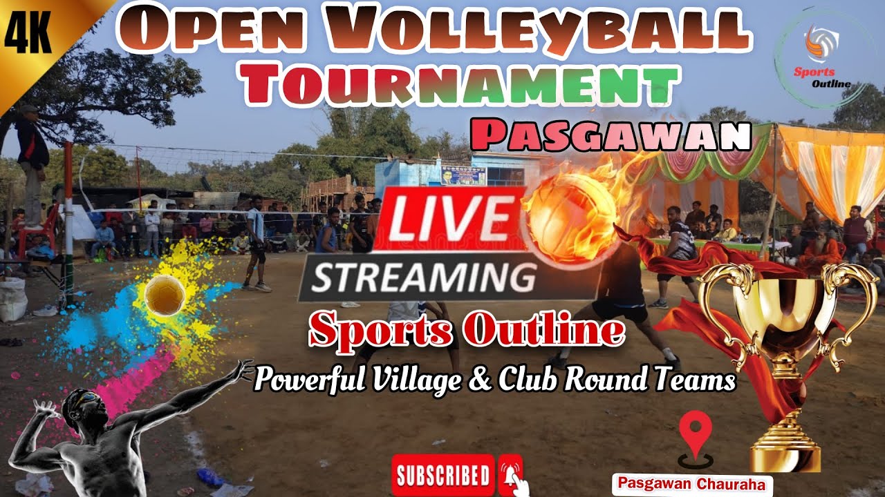 Live | Open Volleyball Tournament Pasgawagan , Lakhimpur Kheri | Day & Night |