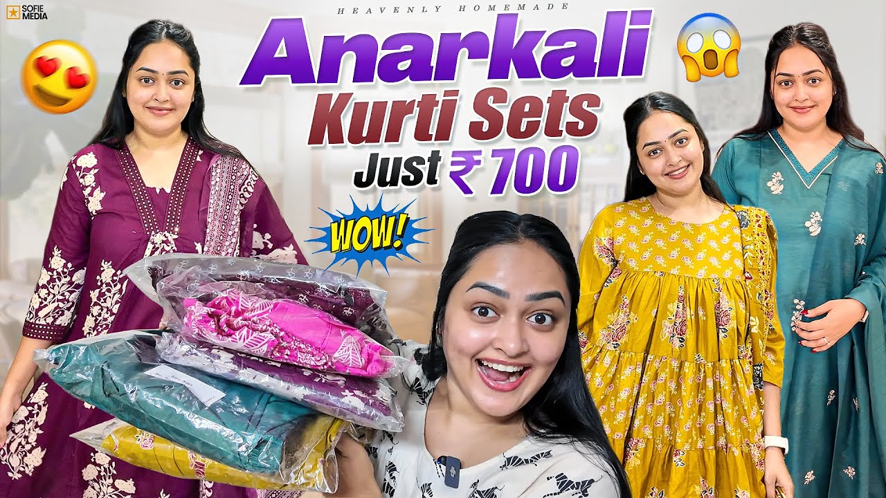 Wow Anarkali Kurti Sets For Just 700Rs/- 😱😱😳😳 || Heavenly Homemade
