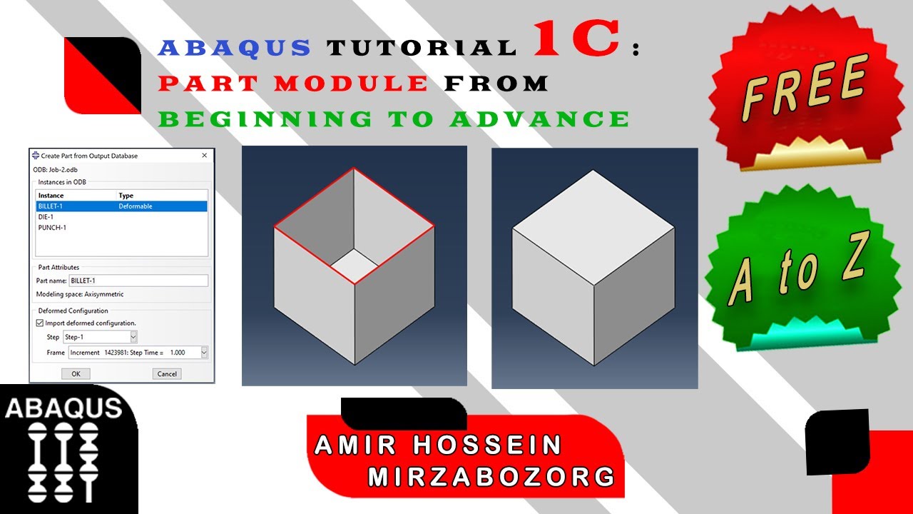 Abaqus Tutorial 1C Part Module from Beginning to Advance