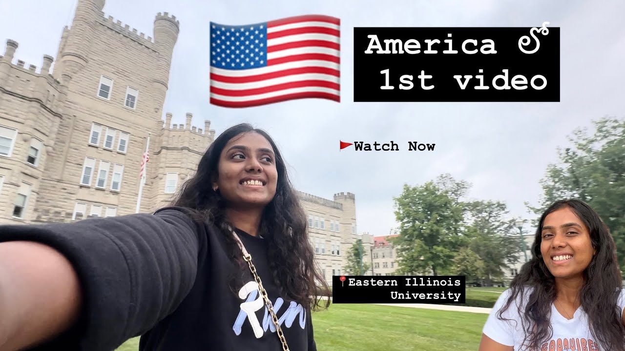 America  లో నా First vlog 🇺🇸💃|Eastern illinois university | #telugu #america #dailyvlog #trending