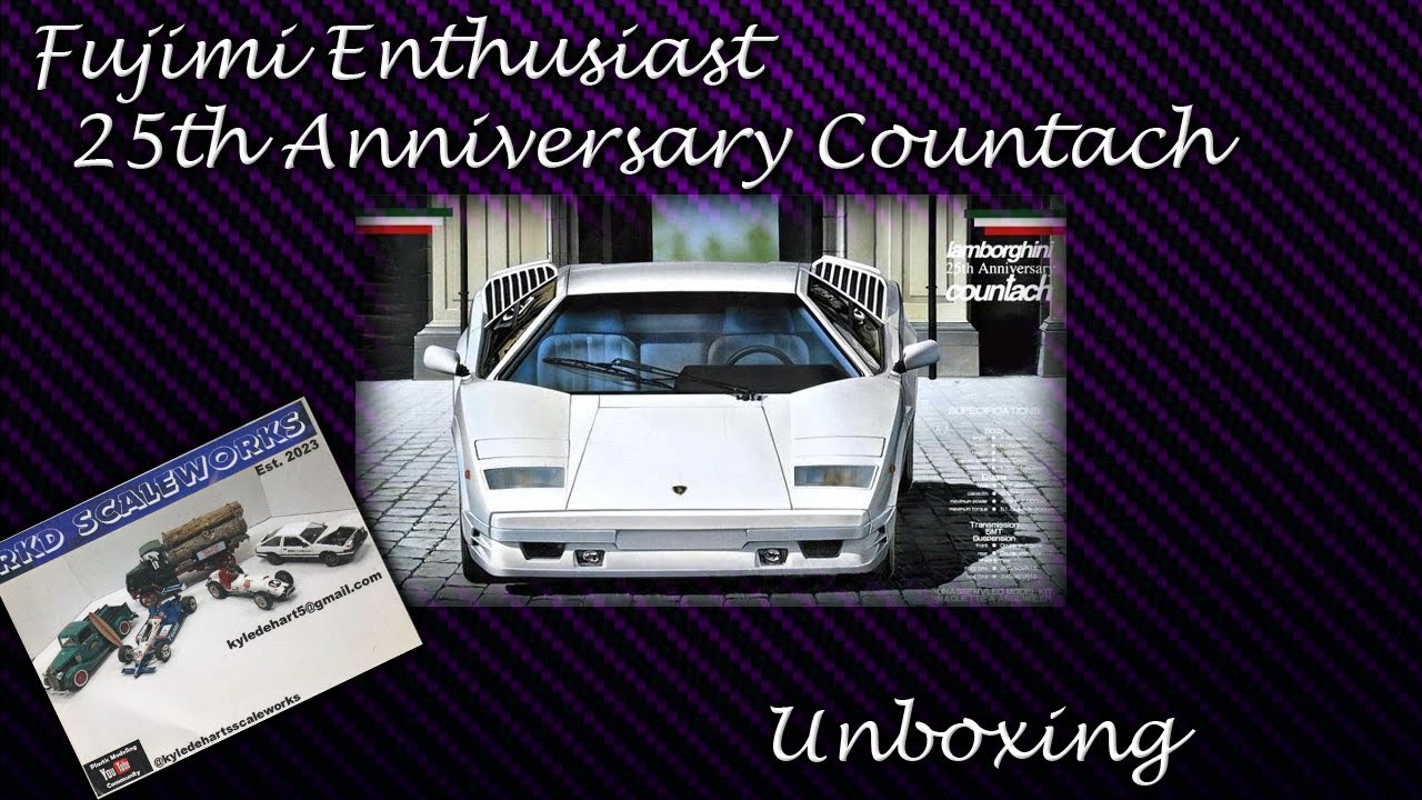 Fujimi Enthusiast - Lamborghini Countach 25th Anniversary -  Unboxing (RKD Scaleworks Buddy Build)