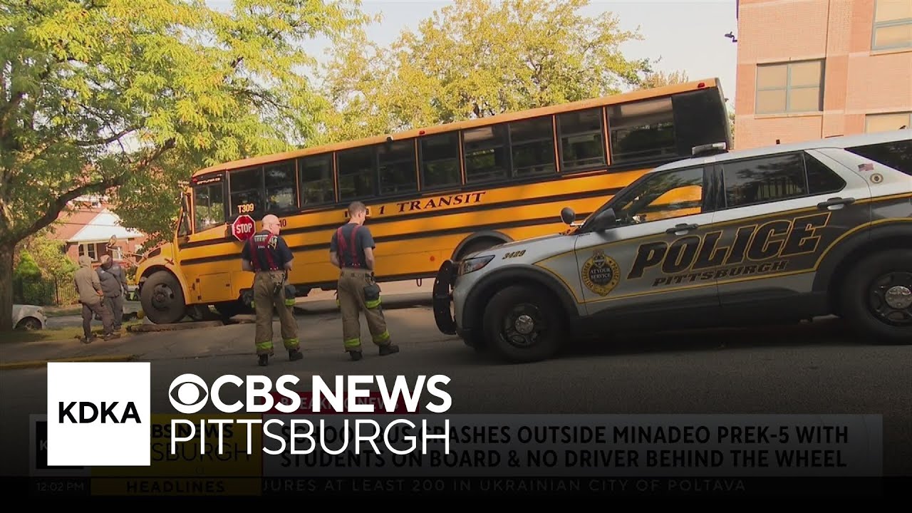 School bus crashes outside of PPS school with students on board