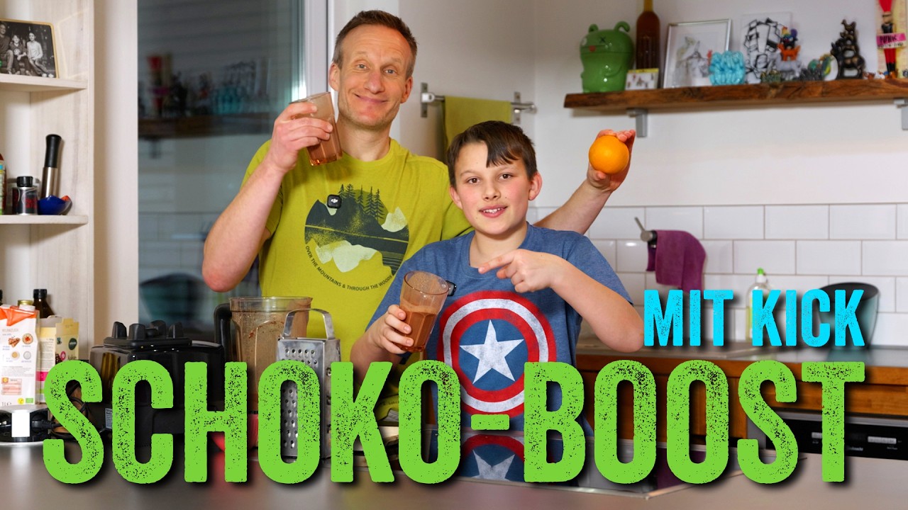 Schoko-Orangen-Shake vegan – 4 Zutaten, 1 Minute im Mixer | cremig, schnell & mega lecker