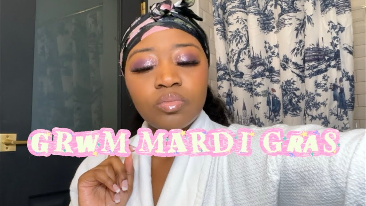 GRWM | MARDI GRAS LOOK ! 💜💚💛 ( FULL GLAM )