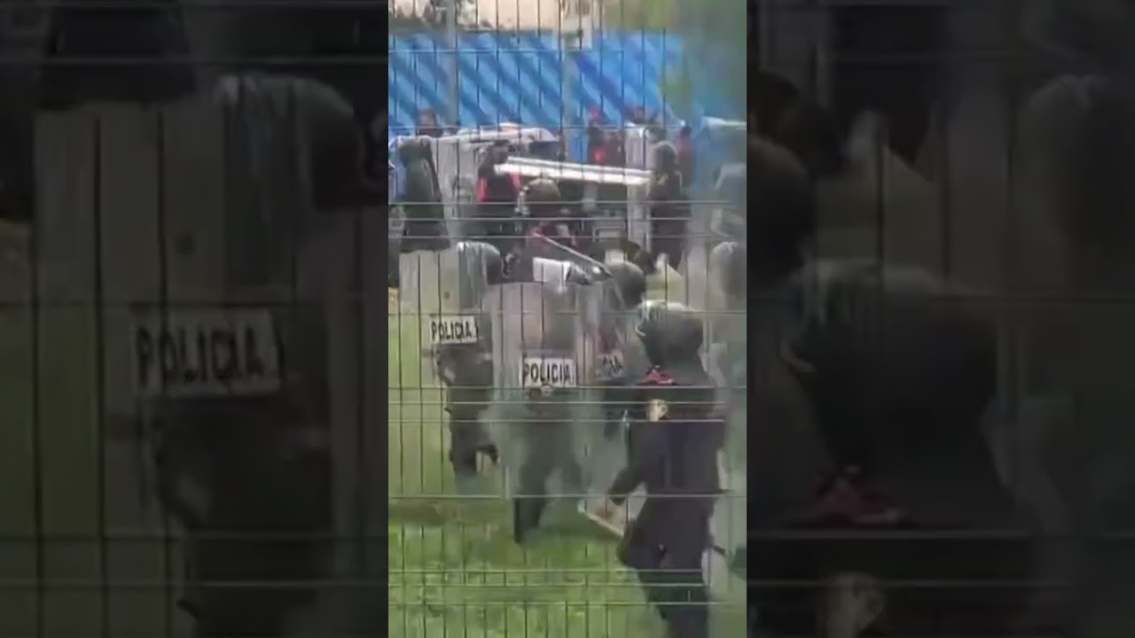 Riot police block protesters at World Cup ceremony #shorts