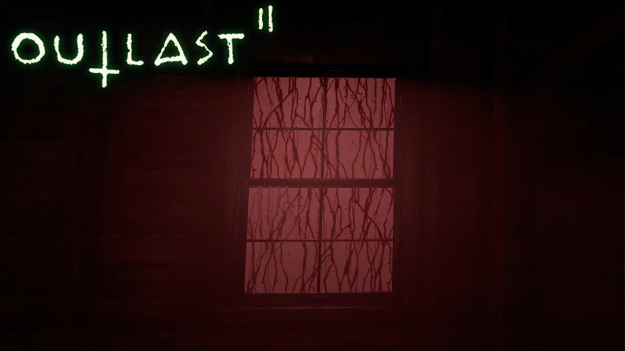 Bloody Window | Horror Ambience | Rain on Glass, Background Sounds & Atmosphere | Outlast 2 | 8 Hrs