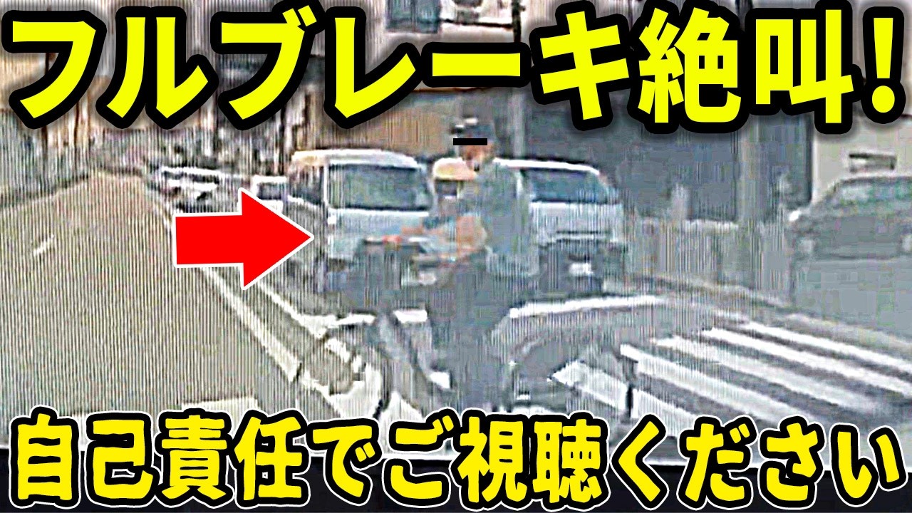 【ドラレコ】殺家者がフルブレーキで絶叫状態！この瞬間ヤバイ！ドラレコが映した驚愕の事態恐怖の時間【交通安全推進、危機予知トレーニング】【スカッと】