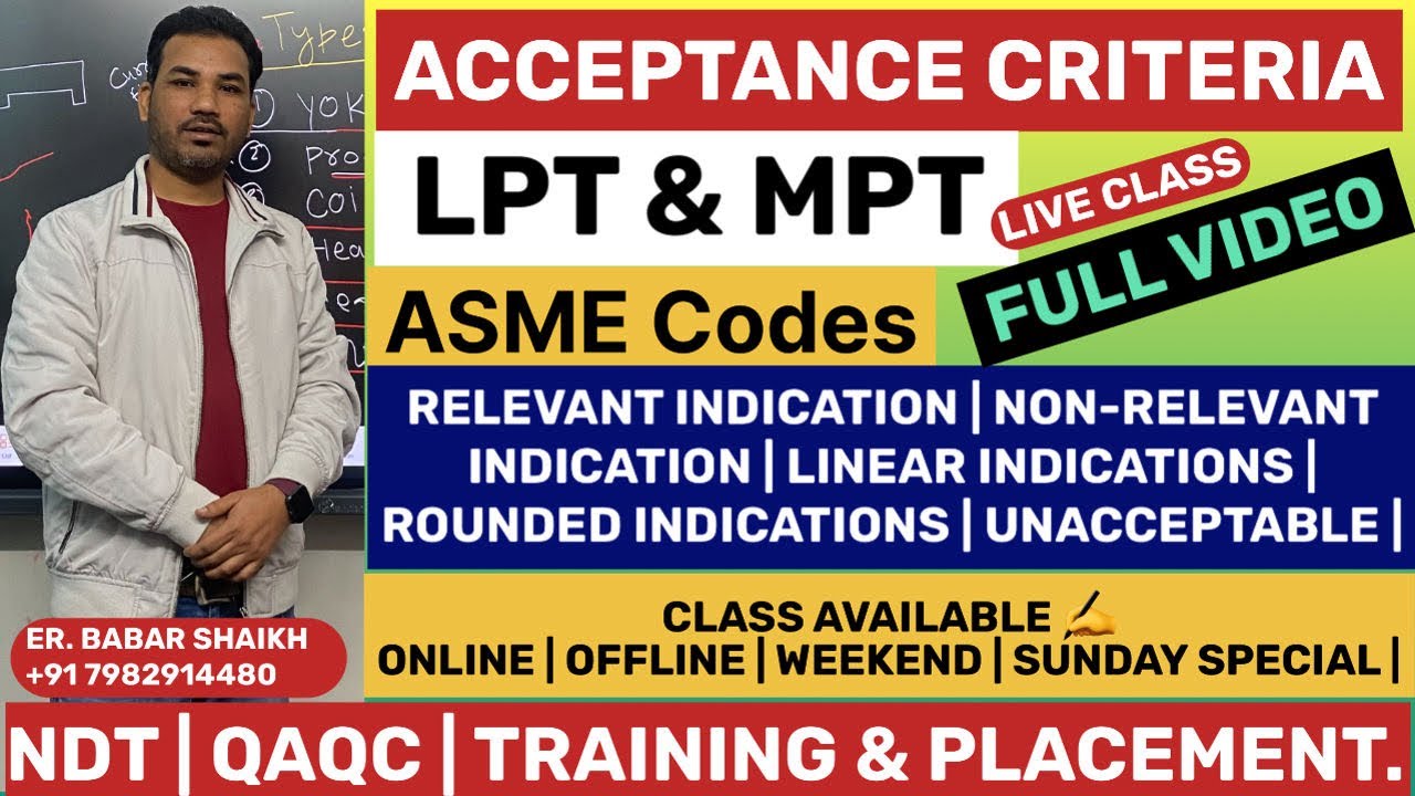 Types of Indication | Defects Types | Acceptance Criteria | Relevant Indication | Non-Relevant | 