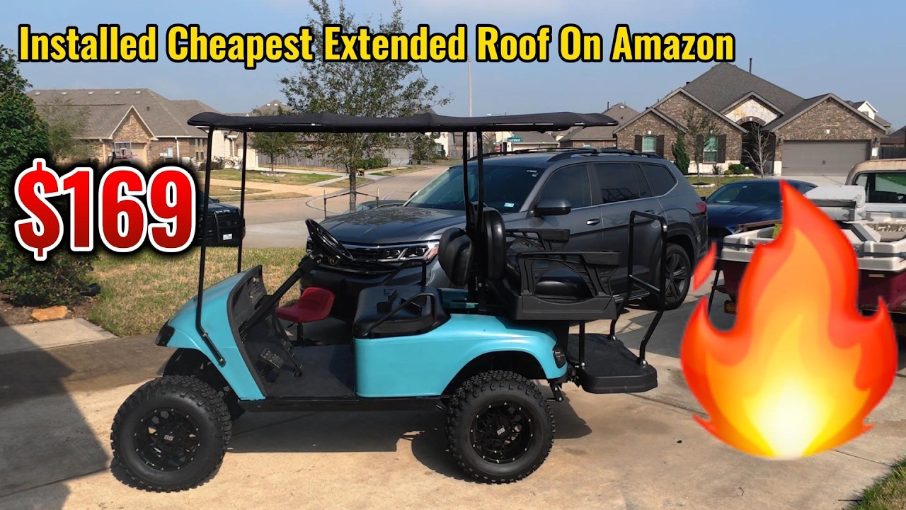 Budget Extended Golf Cart Roof Review  Worth It? Full Install & Review  Install, Mods & Thoughts