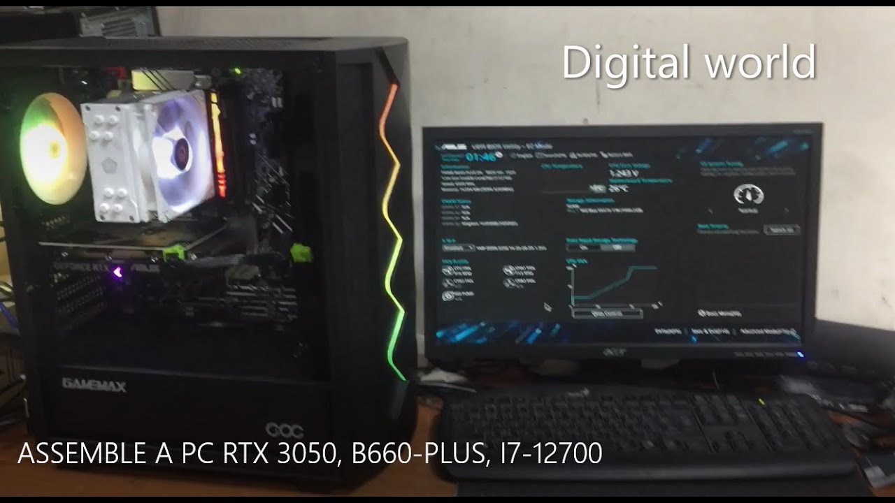Assembly PC I7-12700 RTX 3050 | ASUS PRIME B660-PLUS D4 | PC Build RTX 3050 I7 12Th Gen