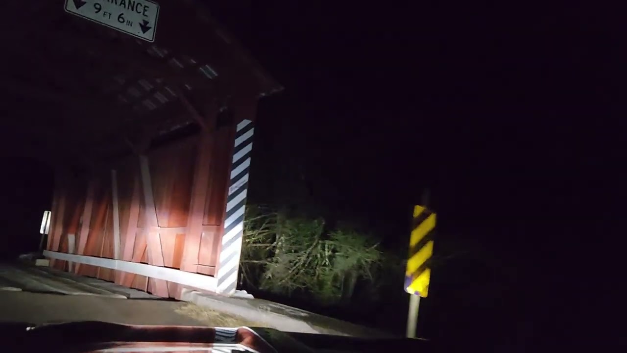 NIGHT DRIVE IN THE COUNTRY #DRIVING #WINTER #COUNTRY #COVEREDBRIDGES #PAOUTDOORS #GETOUTDOORS #USA
