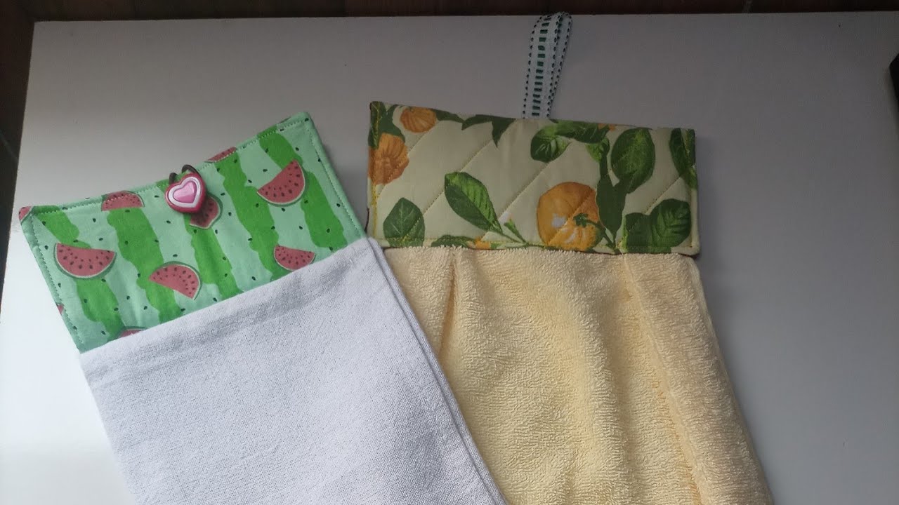 DISH TOWEL /HOW TO MAKE A HANGING TEA TOWEL TUTORIAL