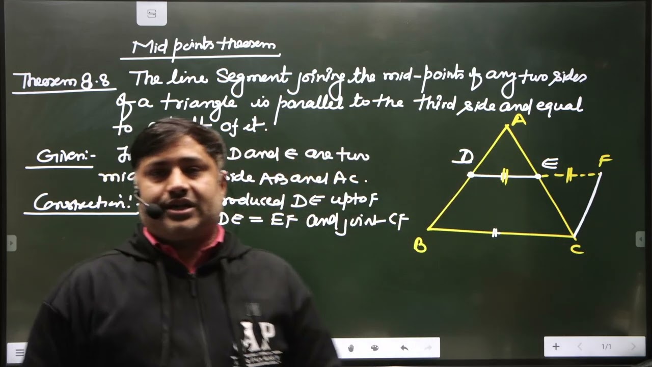 Class 9th mid point theorem 