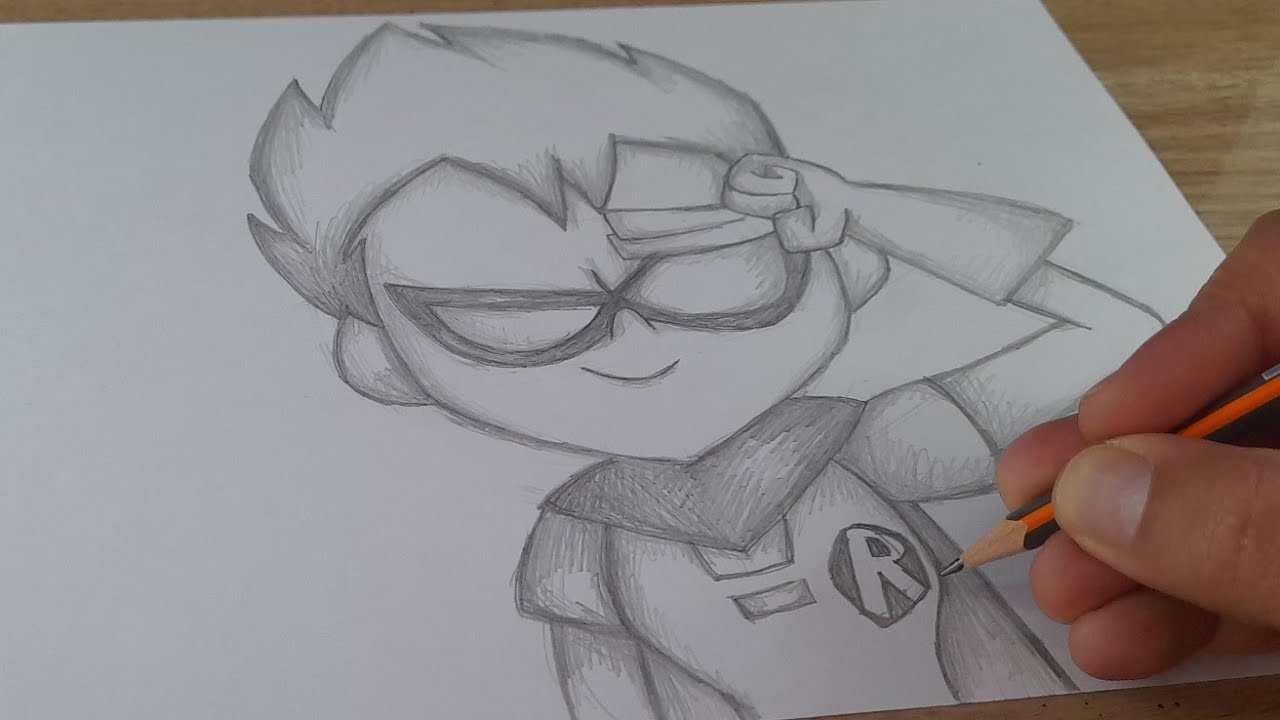 COMO DESENHAR O ROBIN || JOVENS TITANS
