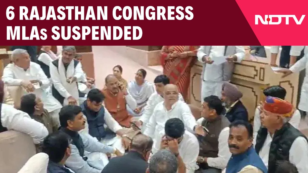 Rajasthan Congress | Suspended After Row, 6 Rajasthan Congress MLAs To Spend Night In Assembly