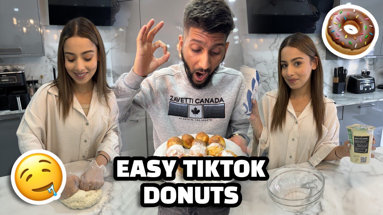 ADEENA MAKES THE EASIEST DELICIOUS DONUTS FOR ME 😍 10 MINUTE RECIPE 👀