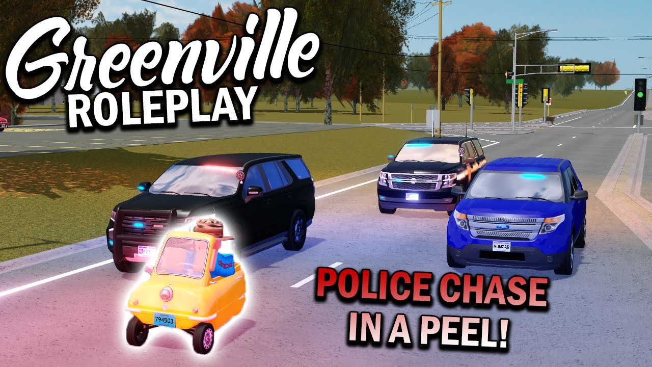 RUNNING FROM POLICE IN A PEEL P50!!! || ROBLOX - Greenville Roleplay