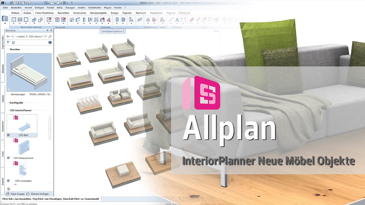 ALLPLAN Part InteriorPlanner Neue Möbel Objekte