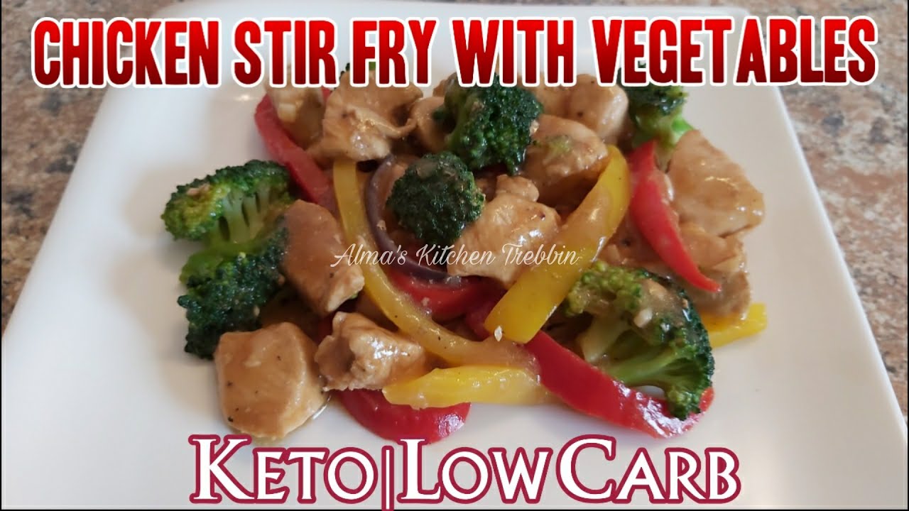 LOW CARB CHICKEN STIR FRY with vegetables | KETO | Alma's Kitchen Trebbin