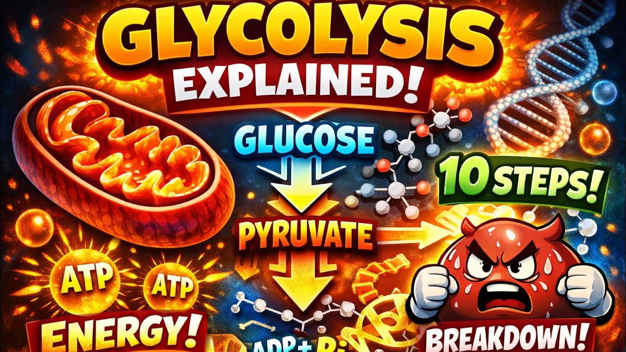 Glycolysis pathway made simple!! Biochemistry Leacture on gylcolysis | glycolysis trick 