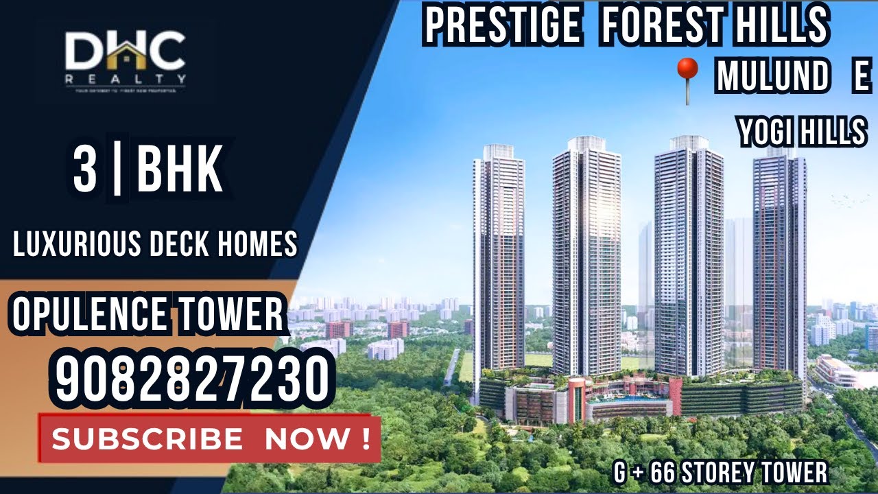 Тур Prestige City Mulund Forest Hills Opulence Luxury 3 BHK | Обзор, цена и местоположение | #mulund