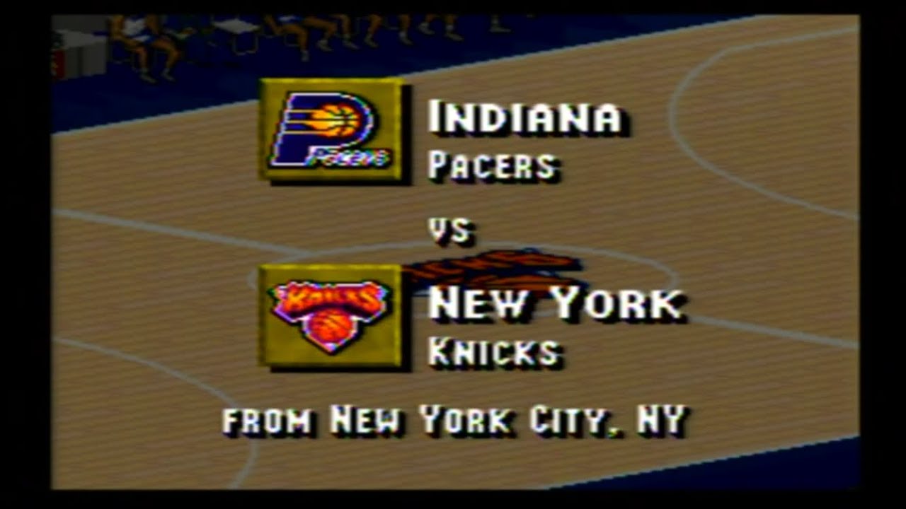 INDIANA PACERS vs NEW YORK KNICKS (NBA LIVE 95) (Super Nintendo)