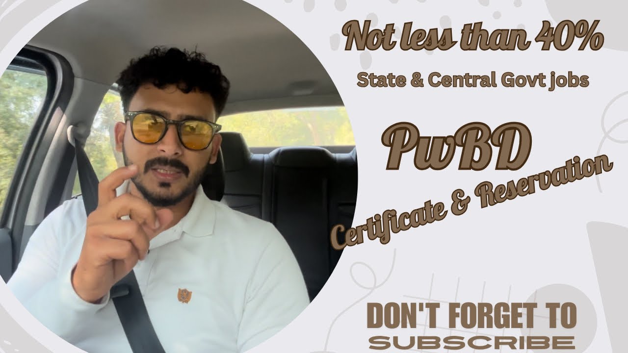 PwBD certificate and Reservation in Govt Jobs.
