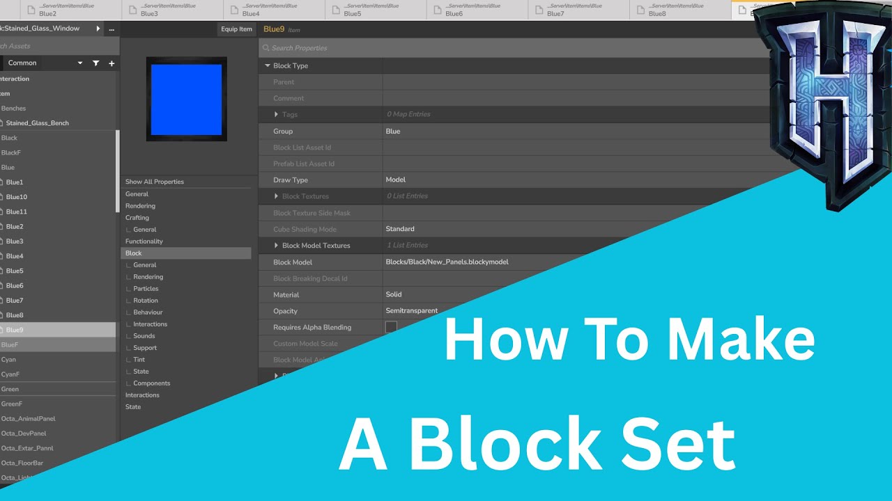 Hytale Mod making Tutorial. How Make a Block Set