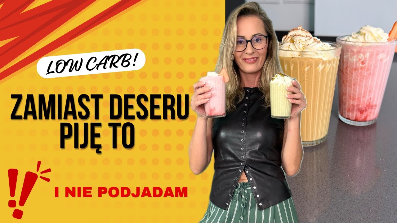 Zamiast deseru piję TO❤️ 3 koktajle low carb, które pomagają nie podjadać.