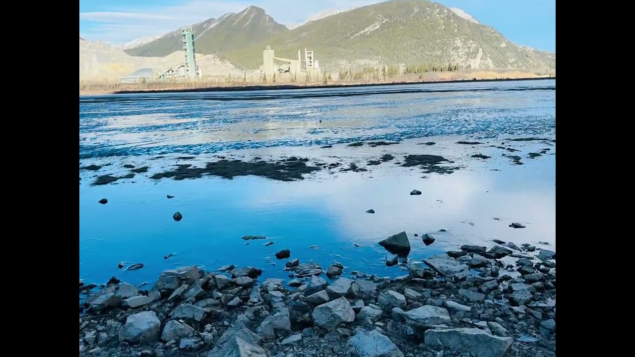 Banff cement factory lake