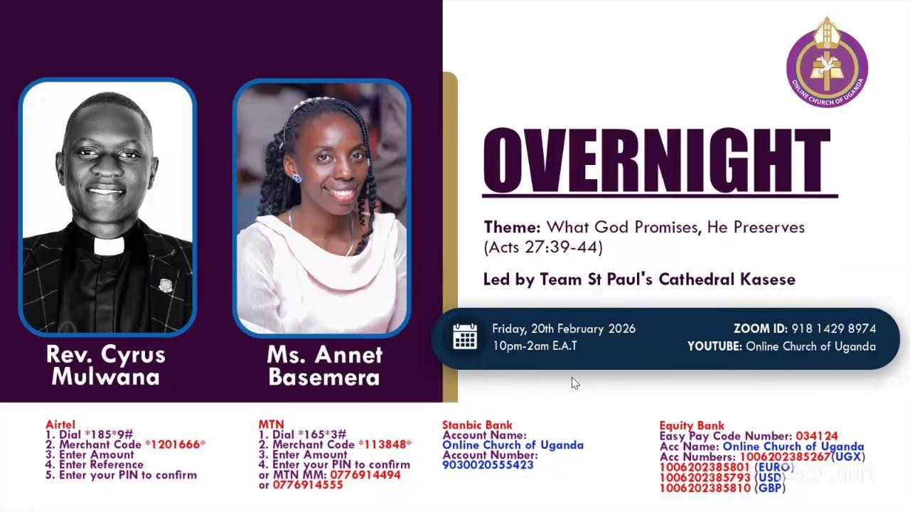 Lunch Hour|20/2/2026|Cheer Up, the Lord Will See You Through(Acts 27:27-38)|Rev. Samuel Kanyike