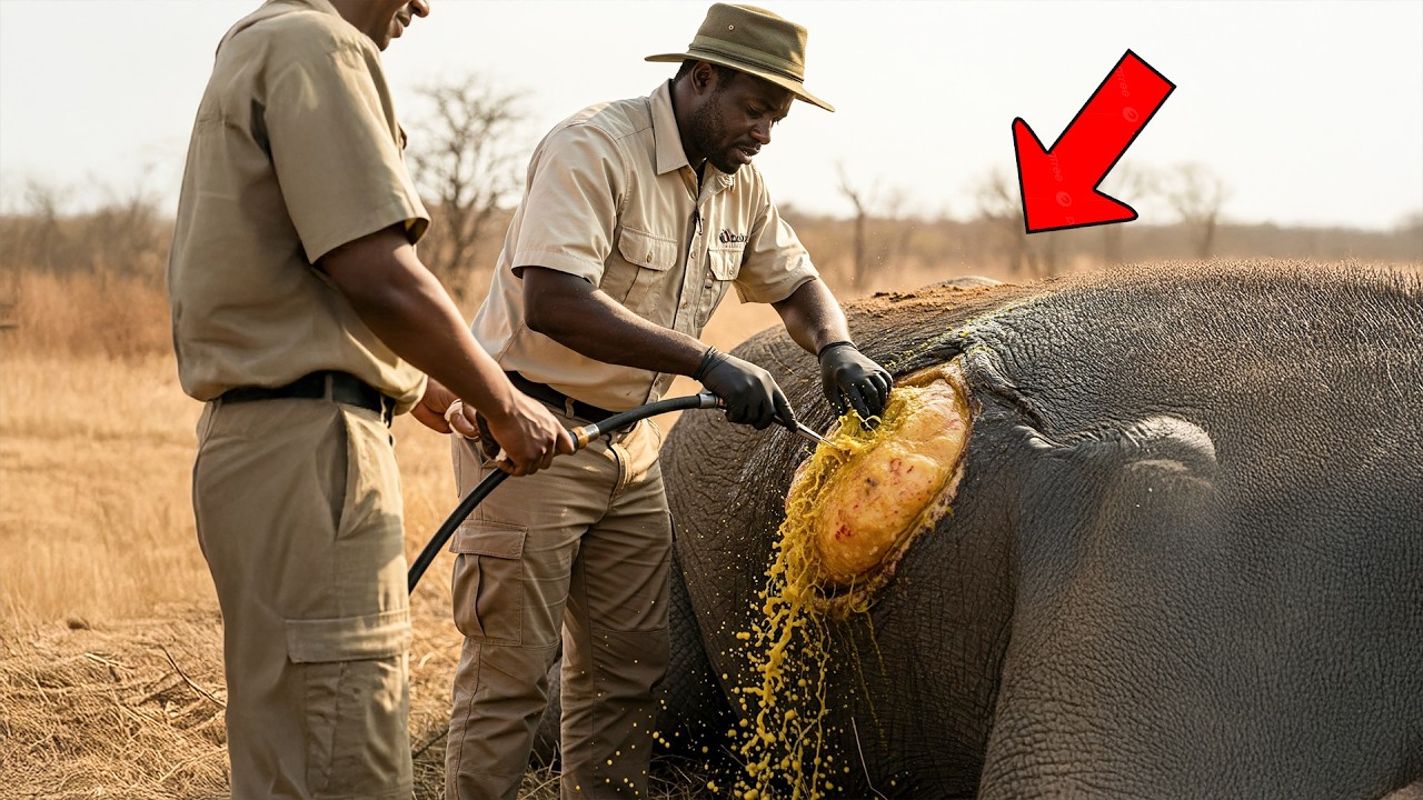 Der verletzte Elefant fleht um Hilfe. Was als n&auml;chstes passiert, wird Sie zum Weinen bringen