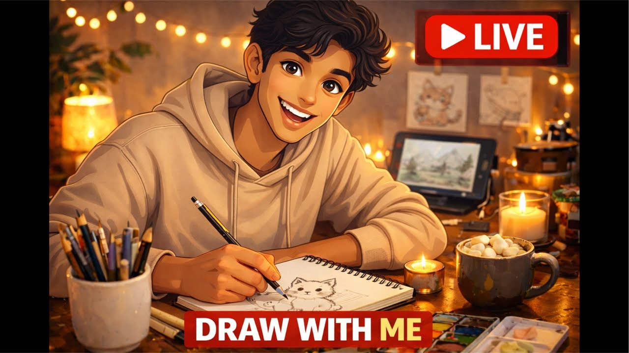 Draw With Me LIVE 🎨 | Relax & Create Together #shorts #drawing #viralvideo